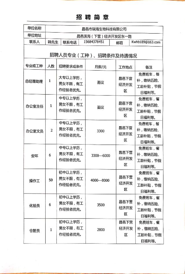 下营镇最新招聘信息汇总